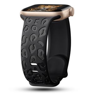 Bracelet en silicone souple sportif gravé Upro Leopard pour Apple Watch, pour femmes, 38, 40, 41, 42, 44, 45, 49 mm, bracelet embossé - Product Image 2