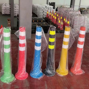 عمود تحذير مرن للطرق من البولي يوريثان مع عاكس أبيض - Product Image 4