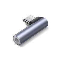 90-Grad-USB-C-auf-3,5-mm-Audio-Adapter |   Rechtwinkliger Typ-C Kopfhörer-Adapter |   Silberfarbe |   Plug & Play