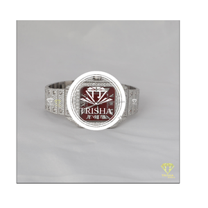 Eco Friendly Fully Iced Out Moissanite Diamond Watch with Square <b>Red</b> Dial Luxury <b>Bracelet</b> Design and Outstanding Fashion Jewelry - Product Image 1