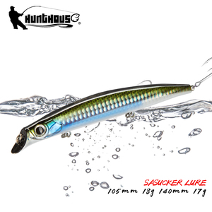 เหยื่อปลอม Hunthouse ขนาด 105 มม. น้ำหนัก 18 กรัม แบบลอยน้ำ วัสดุ ABS พลาสติก ตา 3 มิติ ลายเลเซอร์ เหมือนจริง ตีไกลพิเศษ พร้อมตะขอเบ็<span class=keywords><strong>ด</strong></span>สามทาง - Product Image 1