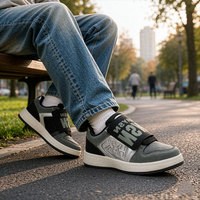 Fabricant en gros de baskets personnalisées OEM/ODM, marque privée, en cuir microfibre, pour hommes et femmes, chaussures décontractées de marche et de skate
