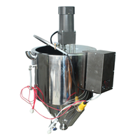 Cuve de mélange conique pour liquides chauffants et isolants, avec agitateur électrique intégré, pour l'emballage de pâtes