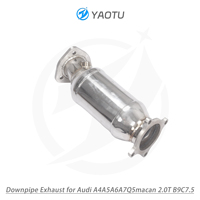 Collecteur d'échappement haute performance YT avec catalyseur 3 voies et finition brossée pour Audi A4 A5 A6 A7 Q5 B9 & Porsche Macan 2.0T 2018-2022