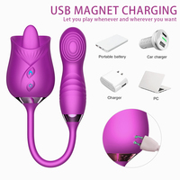 Hot Sale Silikon Rose Zunge lecken Vibrator G-Punkt Klitoris Stimulator Vibrator für Frauen Sexspielzeug Vibrator Sexspielzeug für Frauen