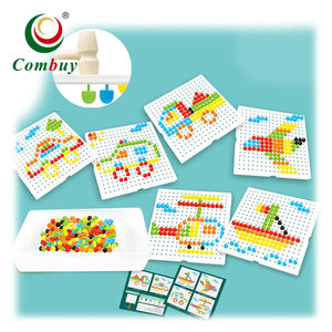Istruzione FAI DA TE modello di plastica fungo unghie peg puzzle - Product Image 1