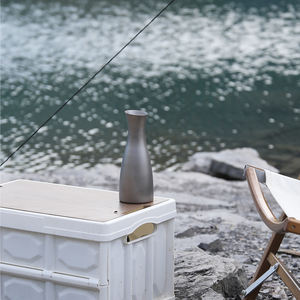 Ensemble <span class=keywords><strong>de</strong></span> saké froid à saké chaud Construction à double paroi sous vide rétention <span class=keywords><strong>de</strong></span> la chaleur et du froid flacon <span class=keywords><strong>de</strong></span> hanche en titane 450ml/15 floz pour l'extérieur - Product Image 5