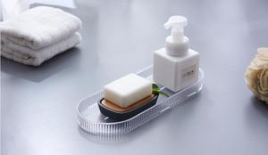 Plastic European Plate Towel Tray Oval Plate Transparent Tray Western Snack Tray Storage Plate Jewelry Tray