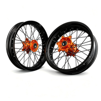 Ensemble de roues de moto Supermoto CNC 7075-T6, 17 pouces, pour KTM EXC SXF 125 250 450 500, kit de roues tout-terrain