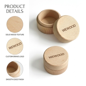 Vietnam 1.8x1.4 inch DIY Wood Storage <b>box</b> Mini <b>Round</b> Wooden Ring <b>Box</b> Solid Wood Storage Trinket Bearer Rustic Boho Jewelry <b>Box</b> - Product Image 4