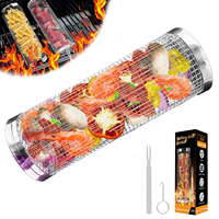 Four à tambour rotatif Senershuo en métal pour café, cacahuètes, noix et grillades, antiadhésif et facile à nettoyer, modèle barbecue
