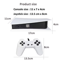 Hot GS5 TV Game Console Boîte de jeu 8 bits avec sortie AV 200 classique GS5 Retro Video Mini Game Station avec deux contrôleurs filaires