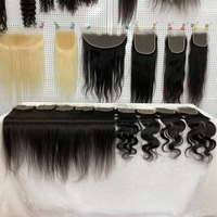 Extensiones de Cabello Humano Vietnamita Virgen Baratas 13x4 13x6 360 Full Lace Transparent Lace Frontal Closure 4X4 5X5 2X6 HD Lace Closure