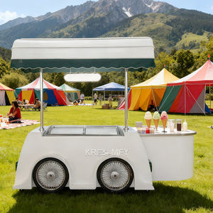 Chariot de nourriture mobile de nouvelle conception 2025 avec congélateur, prix de la remorque alimentaire, camion de crème glacée - Product Image 5