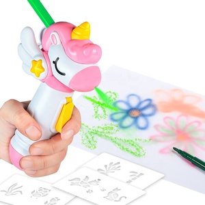 Kit de peinture à l'aérographe pour enfants, stylo à aquarelle, stylo à jet d'encre automatique, ensemble de dessin et de bricolage, jouets de peinture lavables - Product Image 4