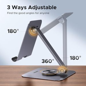 Soporte de Aluminio para Tablet UGREEN, Base Giratoria de 360°, Soporte de Escritorio Ajustable Multiángulo, Compatible con <span class=keywords><strong>iPad</strong></span> Pro/Air/<span class=keywords><strong>Mini</strong></span> - Product Image 3