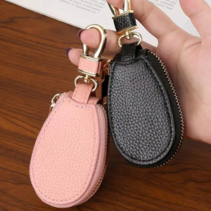 Car Key Wallets Women Couples Zipper Door Keys Storage <b>Mini</b> Portable Multi-function Simple Solid Classic Unisex - Product Image 1