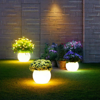 Lámpara de pie Estilo rural para jarrón Interior Exterior Jardín Fiesta Control remoto inteligente LED Maceta
