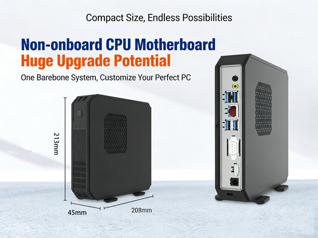 New Custom Compact Mini PC Barebone System with Intel Core I3/I5/I7 Windows 11 DDR4 SSD for Business and Home Use