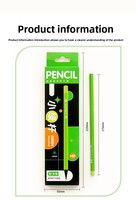 Lot de 10 crayons à mine CX HB/2B en bois vert, avec mine noire laminée, imprimés, de haute qualité, pour examens et écoles