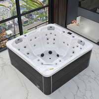 Bain à remous extérieur en acrylique de qualité supérieure avec jets d'eau puissants, massage par remous et système de pompe à chaleur
