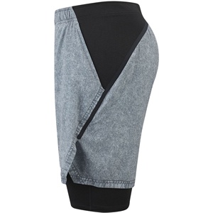 Short de gymnastique pour hommes 90 Polyester 10 Spandex Compression 5 pouces à séchage rapide avec doublure Short d'entraînement de course 2 en 1 Short de gymnastique pour hommes - Product Image 5