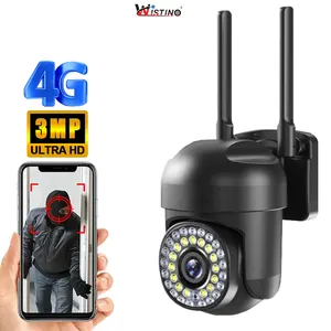 Wistino câmera PTZ com 36 luzes, 5MP, 4G, cartão SIM, fornecedores, visão noturna, câmera de CCTV colorida com armazenamento em nuvem