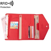 Portefeuille de voyage en cuir PU en gros, étui de protection RFID pour passeport, portefeuille de passeport en cuir pour femme, étui de protection RFID pour passeport
