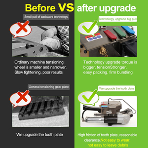 Phổ biến!! Vật nuôi công cụ khí nén 25mm 32mm khí nén đóng đai công cụ máy đóng gói không khí với 6000n Max. lực căng - Product Image 5