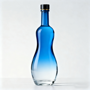 500ml <span class=keywords><strong>700ml</strong></span> 750ml bouteille de <span class=keywords><strong>Gin</strong></span> en verre de silex bouteille en verre de forme ronde avec bouchon à vis - Product Image 1