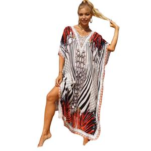Jupe de plage bohème 19 couleurs robe en mousseline de soie <span class=keywords><strong>d</strong></span>écontractée grande taille Empire <span class=keywords><strong>d</strong></span>'été 511 - Product Image 5