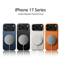 Étui de téléphone HMJ, pochette pour téléphone, anti-traces de doigts, cuir vegan PU de luxe original, étui pour iPhone 17 Pro Max