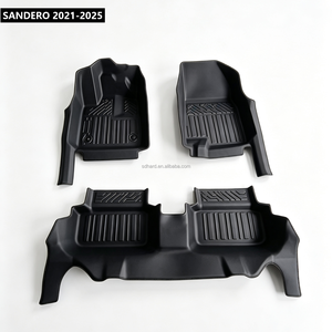 Tappetini Auto 5D in TPE Inodore, Antimacchia, Facili da Pulire, Sagomati con Precisione, Resistenti a Tutte le Condizioni Atmosferiche per <span class=keywords><strong>SANDERO</strong></span> 2021-2025 - Product Image 1