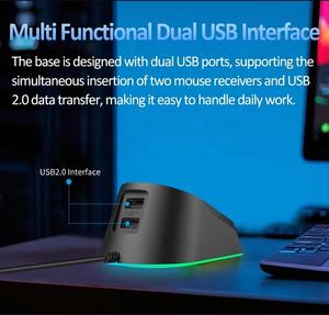 Station de charge de souris HUB USB sans fil GPW/GPW2/GPW3 Chargeur de souris sans fil portable pour <span class=keywords><strong>Logi</strong></span> Tech 234 G502 X G703 G903 - Product Image 5