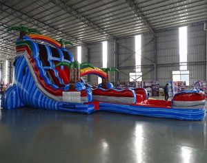 24ft การค้าทำจากพีวีซีขนาดยักษ์สไลเดอร์เป่าลมสำหรับสระน้ำสไลเดอร์ออกแบบได้เองชุดซ่อมทะเลจัดส่ง - Product Image 2