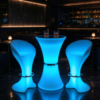 Chaise de bar LED 102 cm rechargeable 16 couleurs pour bar lounge, vente en gros avec coussin de siège et batterie intégrée, boîte de nuit