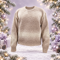 Pull en maille pour homme, 350 GSM, poids moyen, doux et chaud, tendance, pour femme, automne-hiver, usage quotidien décontracté