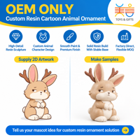 Figurines d'action en résine personnalisées OEM ODM, figurines d'animaux de dessin animé, design personnalisé, objets de collection pour souvenirs, vente en gros