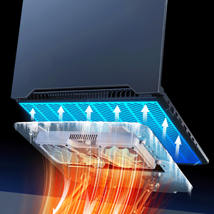 Refroidisseur d'ordinateur <span class=keywords><strong>portable</strong></span> pliable Leizun LZ-D21 à double ventilateur, hauteur réglable, port Type-C, pour ordinateurs portables/tablettes de <span class=keywords><strong>17</strong></span> <span class=keywords><strong>pouces</strong></span>, en stock - Product Image 3