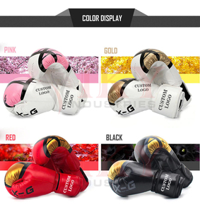 Gants de boxe professionnels pour adultes Mitaines de boxe en cuir PU vraie mousse - Product Image 5