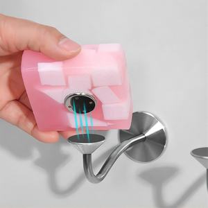 Portasapone magnetico porta sapone disco bar tappo di ricambio porta sapone galleggiante tappo in metallo per il bagno - Product Image 4