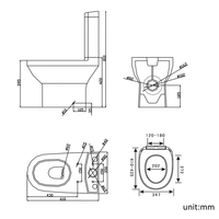 Meilleur confort Commode en porcelaine à chasse directe Bol en céramique Ensemble de toilette Vente directe Articles sanitaires Salles de bains Designs P-Trap Drainage