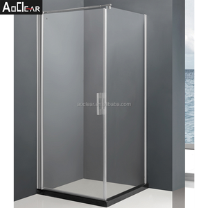 Mampara de Ducha Minimalista Cuadrada con Puerta Pivotante, Bisagras de ABS para Baño, en Oferta - Product Image 4