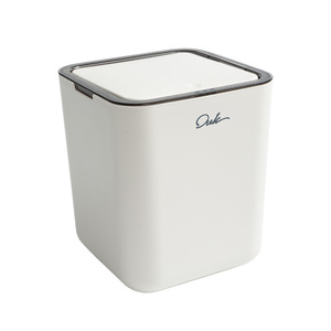 Ouk Desktop Trash Can Square With Lid Mini For Bedroom Dorm <b>Home</b> Use - Product Image 2