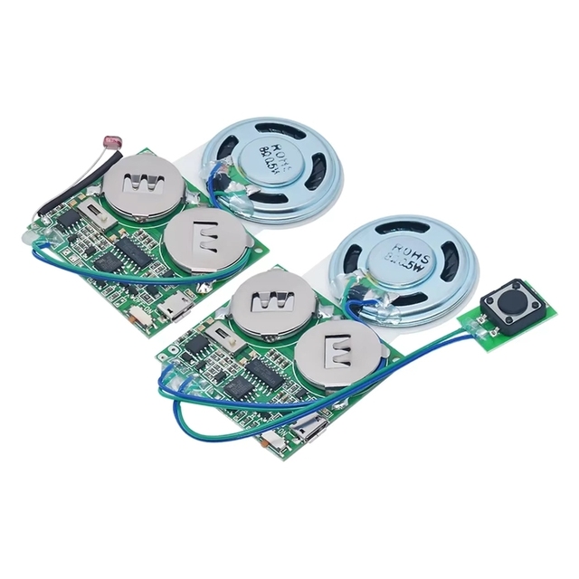Recordable Sound Module Push Button/Light Control Activated 8M Capacity USB Powered for DIY Audio Music Greeting Card