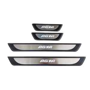 WZXD New Arrival <b>Door</b> Sill Guards <b>Door</b> Sill <b>Plate</b> With LED Black Steel for WIGO 2023 2024 - Product Image 1