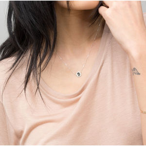 Colgante de disco de acero inoxidable 316L, chapado en oro de 14K, 9mm, grabado de signos del zodiaco, collar - Product Image 5