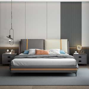 Cama Moderna Tapizada de 1.8m, Tamaño Doble, Estructura de Caja Alta, Muebles para Recámara Principal - Product Image 4