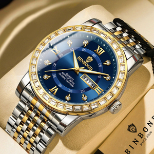 Montre pour homme tendance et élégante Binbond 2202 avec logo personnalisé, double calendrier, quartz lumineux, adaptée à la vente en gros - Product Image 1