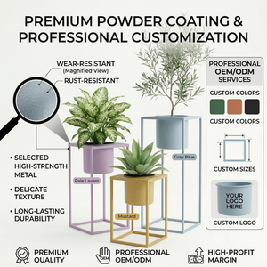 Support de Plante Métallique Nordique Moderne en Gros, Support Géométrique <span class=keywords><strong>Autoportant</strong></span> pour Pot de Fleurs d'Intérieur pour Salon - Product Image 3